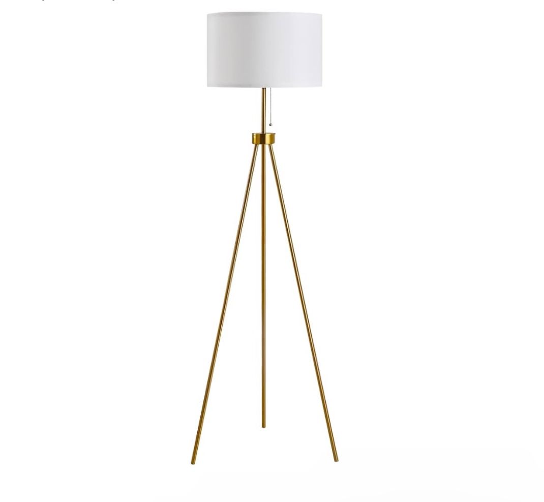 59.75" Tripod Floor Lamp with Pull Chain Standing,