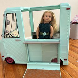 Ice Cream Cart With Accessories (no Doll) 