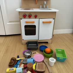 Small Wood Kids Play Kitchen HAPE With Everything You See On The Pictures