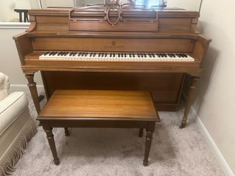 🎹 Story & Clark Upright Piano + Bench – Beautiful Wood Finish 🎹