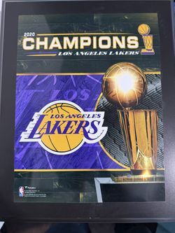 2020 Los Angeles Lakers official Panini Cards and Plaque