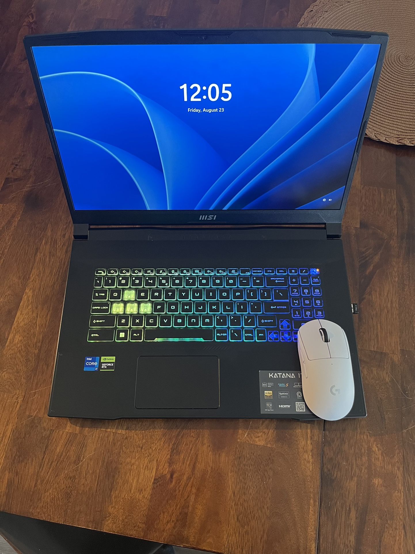 MSI Katana 17 Gaming Laptop With Logitech Superlight