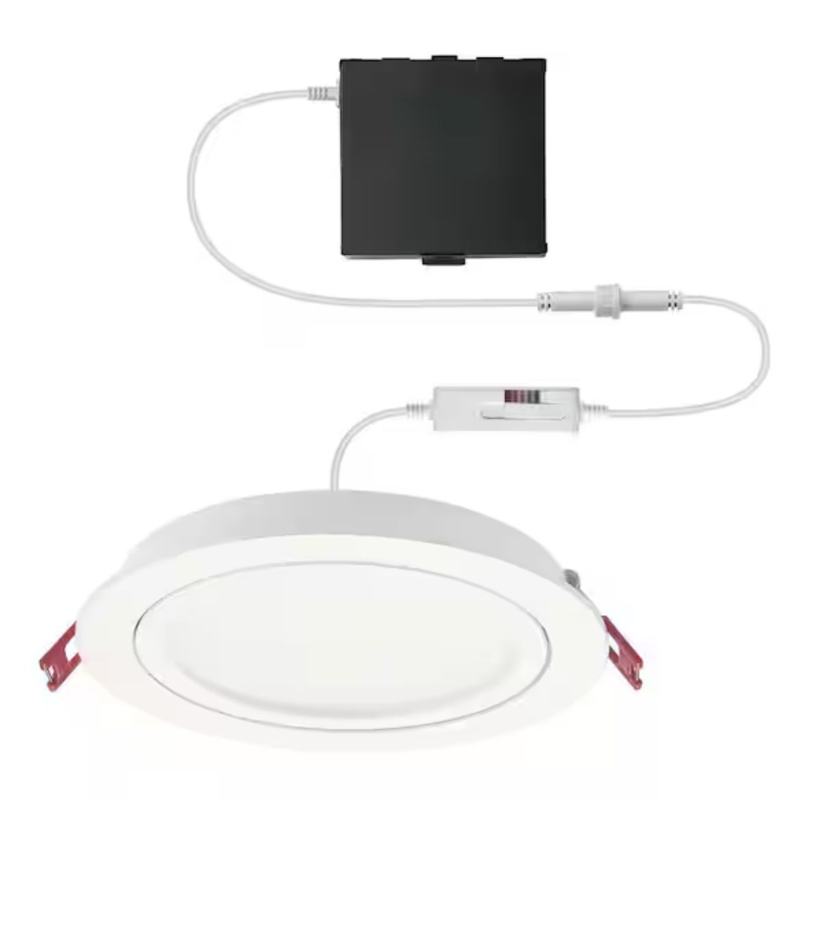 Commercial Electric Ultra Directional Integrated LED 6 in Round Adj Color Temp Canless Recessed Light for Kitchen Bath Living rooms, White @w5-133