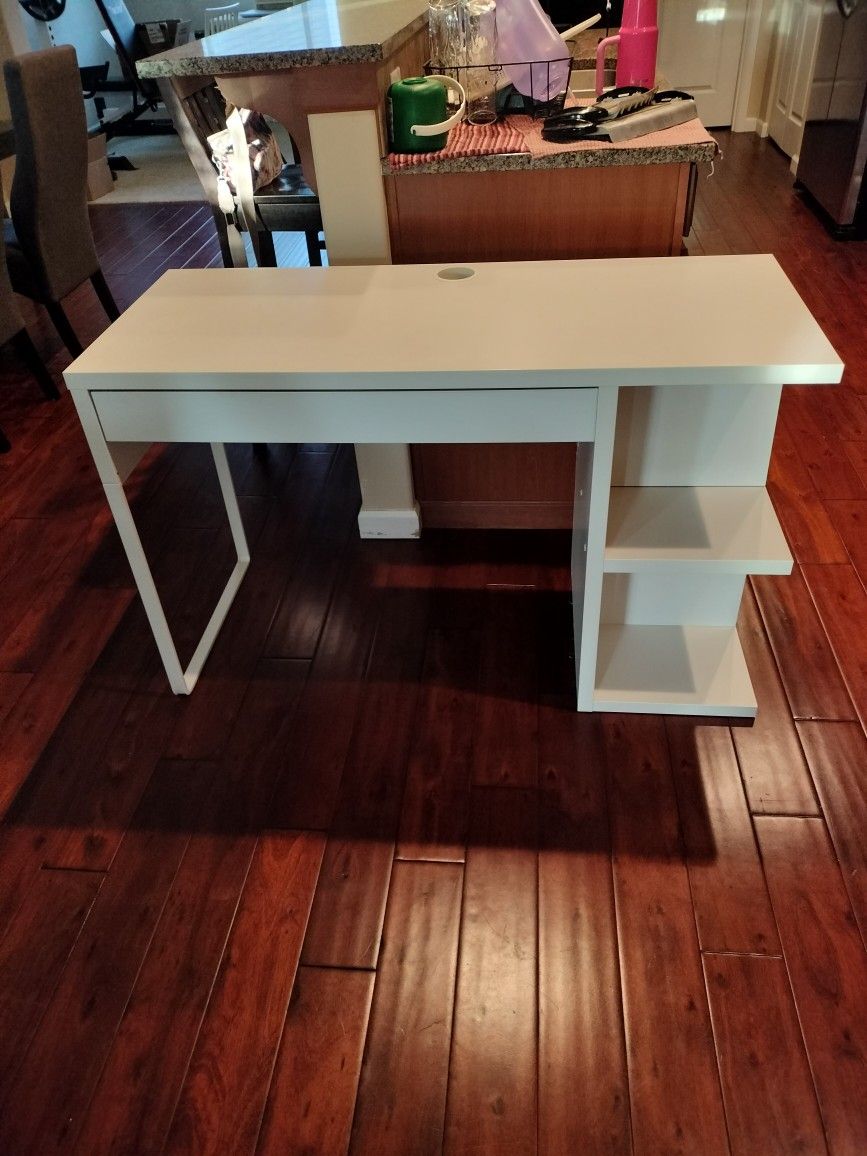 White IKEA Desk