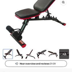 Balance Form Heavy Duty Adjustable & Foldable Weight Bench