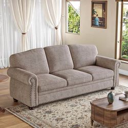 ONBRILL 90” 3-Seater Sofa – Beige