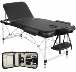 3 section portable massage table with tilt