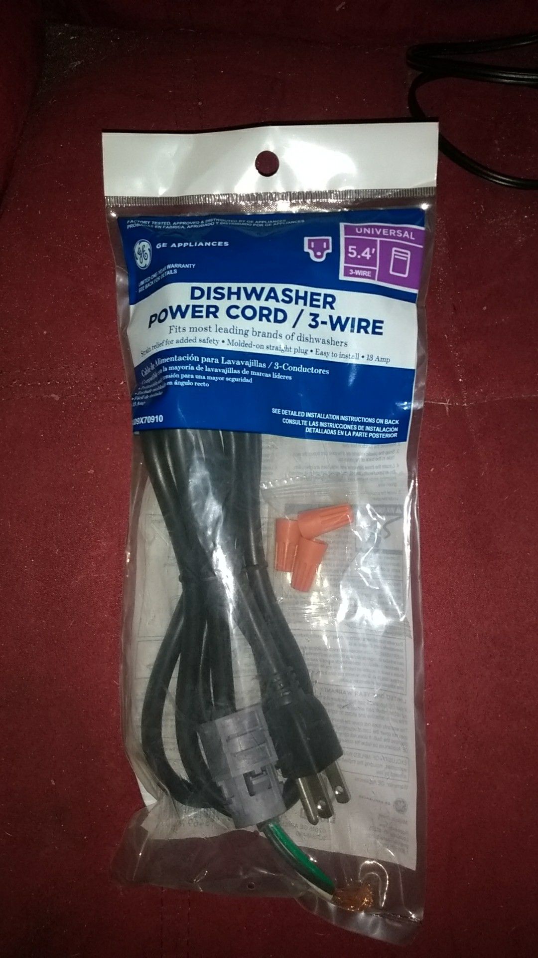 GE universal dishwasher power cord