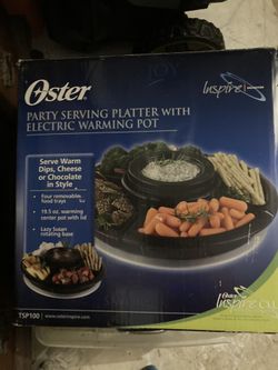 Party Serving Tray With Warming Center