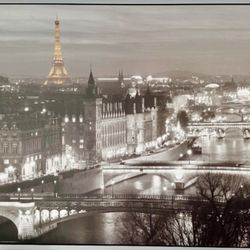Large Paris Eiffel Tower Cityscape Wall Art Canvas Wall Art Painting IKEA 