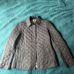 Quilted Burberry Brit jacket w/ Checkered Lining