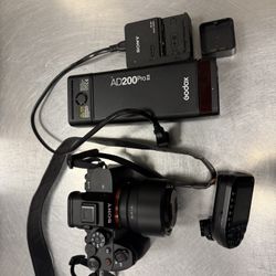 Sony A7 R5 With Lens, Flash And Trigger