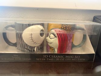 Jack & Sally coffee mugs BRAND NEW! Set.