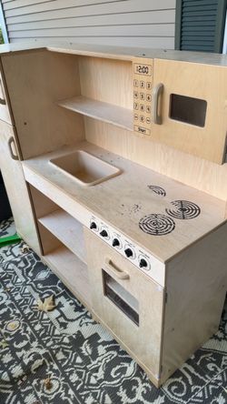 Wooden play kitchen