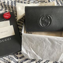 Gucci Soho Leather Wallet On chain
