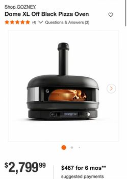 Shop GOZNEY Dome XL Off Black Pizza Oven