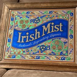 Irish mist Antique Glass Bar Sign