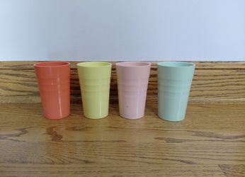MelMac Mello-Ware # 21 Tumblers from 1950's/1960's 4 for $12