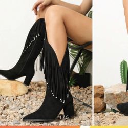 Black Boots Size 8 For $15