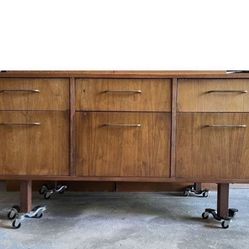 Jens Risom Mid Century Walnut Credenza