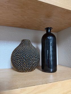 Black Decorative Vase Set of 2