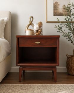 Mid-Century Modern Walnut 1960’s Nightstand (Delivery Available)