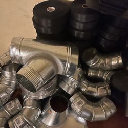 4 in. B Vent 90-Degree Adjustable Elbow And Pipes 