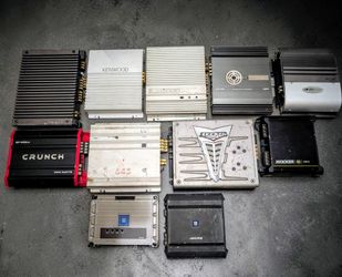 Lot of 10 Car Amplifiers Mixed Brands