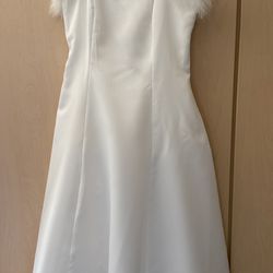 White Floor Length Dress (Sz 7/8) Zip-89117