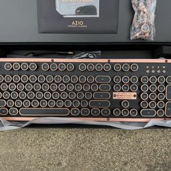 AZIO RETRO CLASSIC ARTISAN vintage Typewriter Bluetooth/USB Backlit Mechanical Keyboard