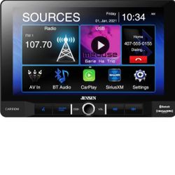 JensenCAR910W Stereo ReceiverBluetooth Apple CarPlay AndroidAuto Multimedia
