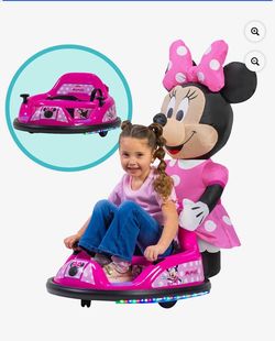New in it’s box Minnie Mouse 6V ImaginAir Ride on Bumper Car with Inflatable Minnie Character and Re
