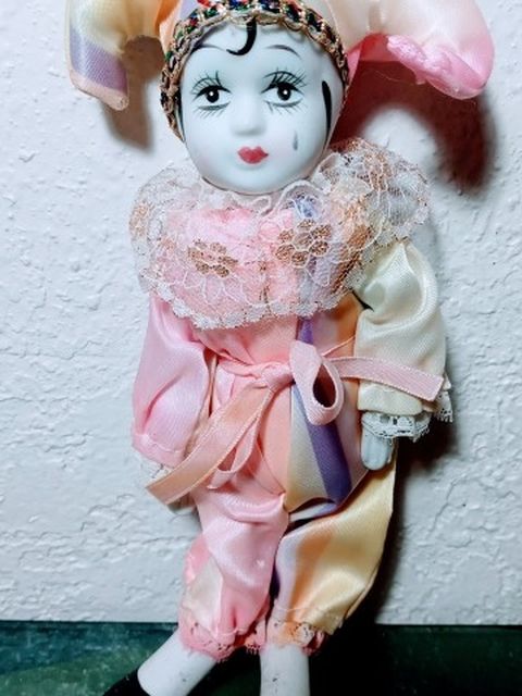 Vintage tear Jester doll