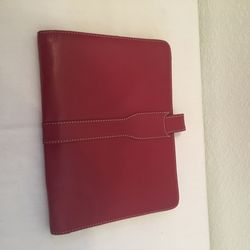 M-Edge Red Leather Tablet Cover with Light