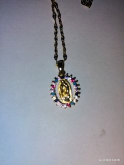 Mary Catholic Stainless Steal Necklace And Pedent