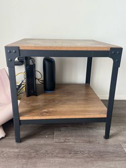 Rustic wood coffee table and end table set