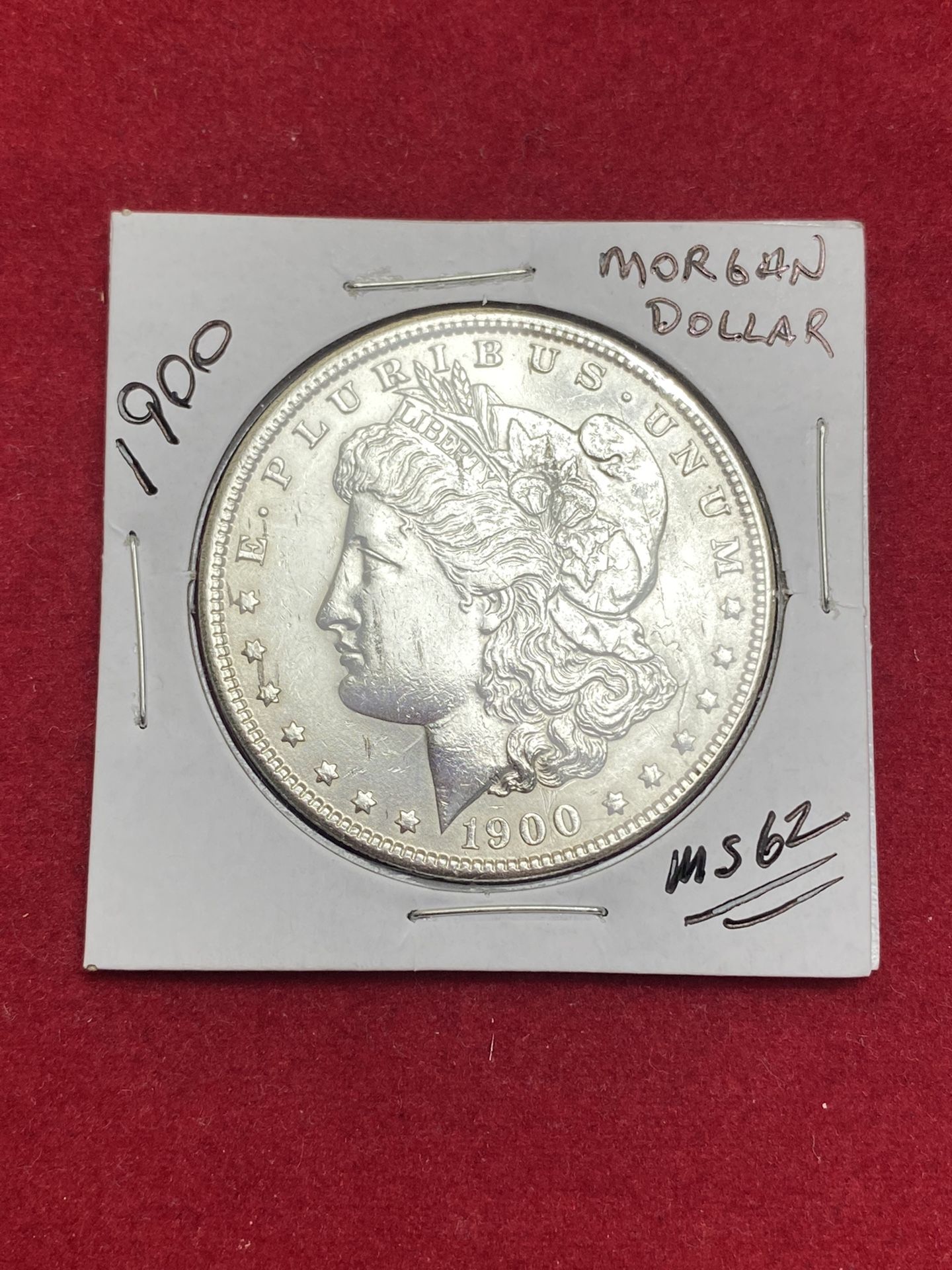 Beautiful Details On this 121 Yr Old 1900 Morgan Silver Dollar MS 62!!