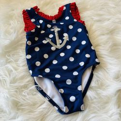Penelope Mack Ruffles Sequin Anchor Bathing Suit *18 Months 