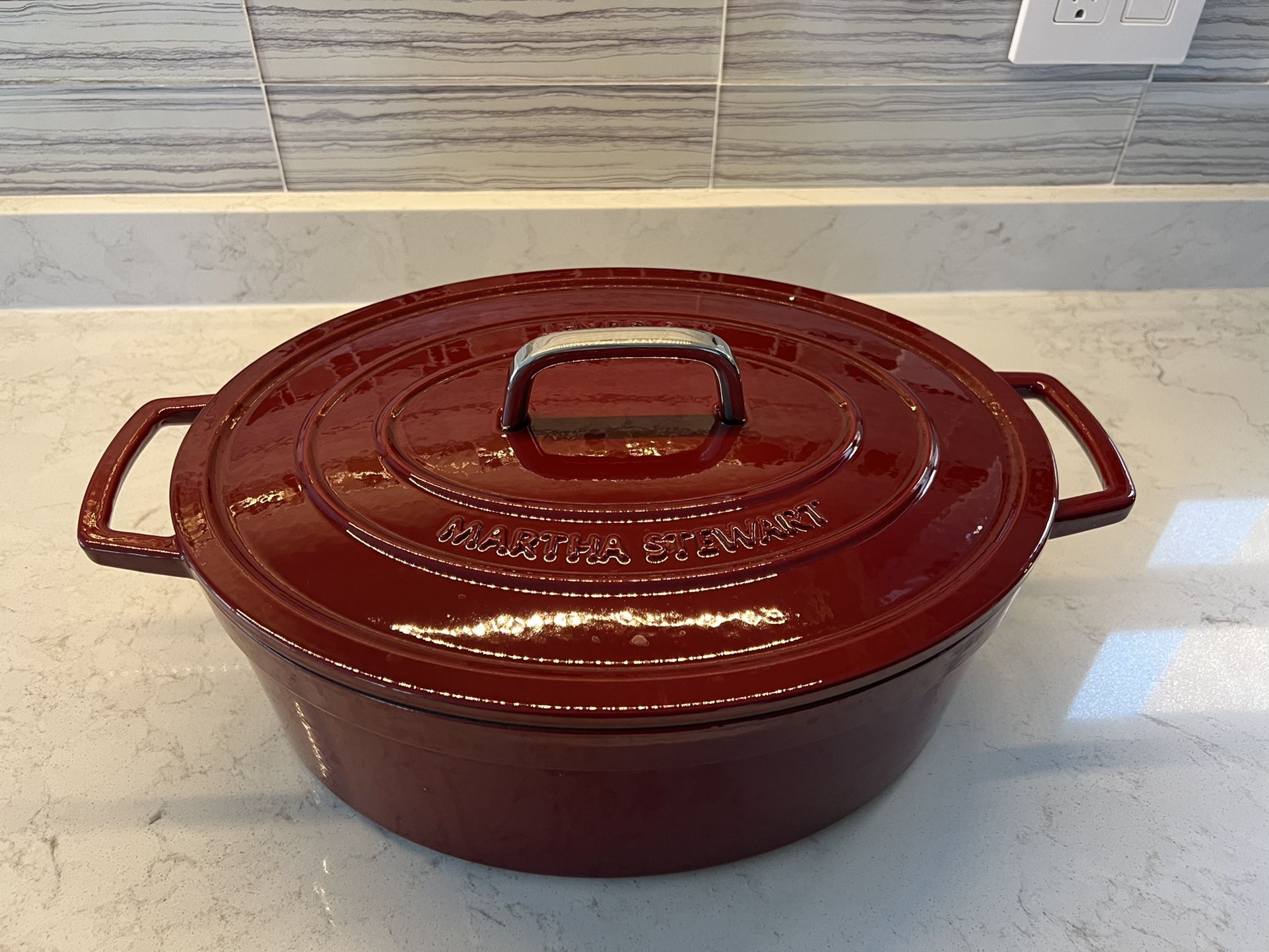 Martha Stewart Cast Iron Oval Dutch Oven