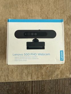 Lenovo 500 Full HD USB Webcam – Black (New, Open Box)