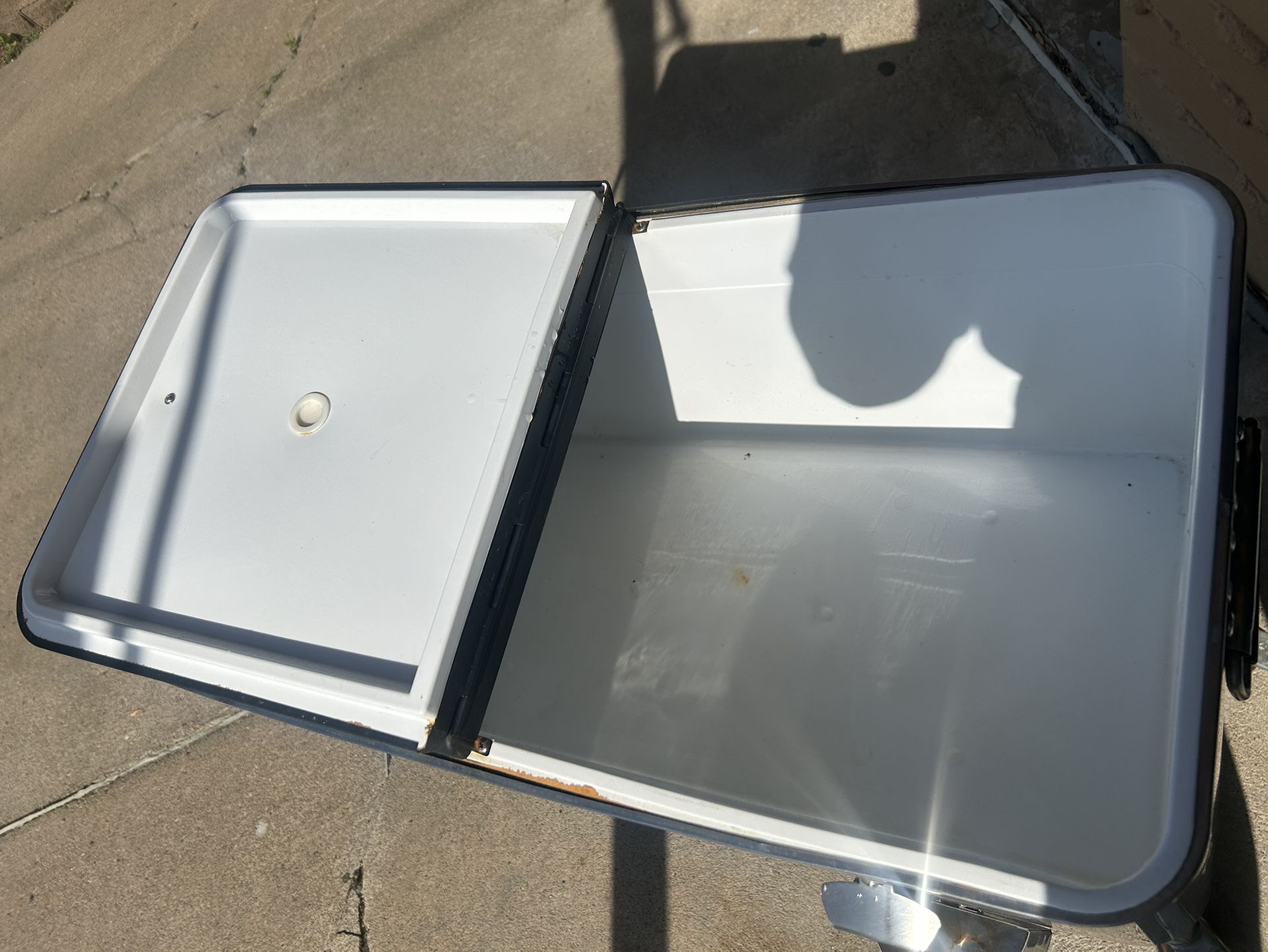 rolling stainless steel patio cooler