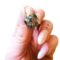 Size 8 Mosaic Rhodonite in Sterling Silver Ring