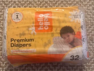 New One (1) Pack Hello Bello Diapers Size 1 (8-12 lbs) 32 Count