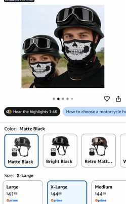 Motorcycle helmet set