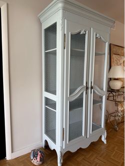 French blue armoire
