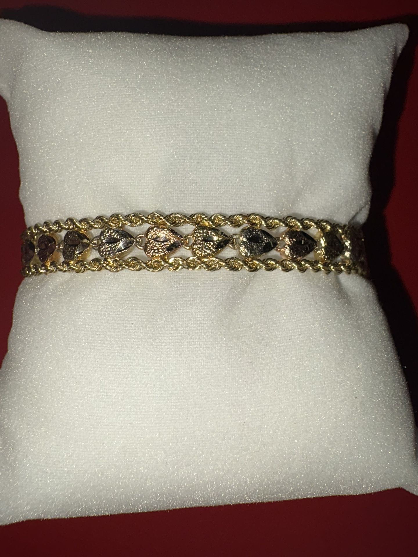 14k Tri Color Bracelet 14.8 G