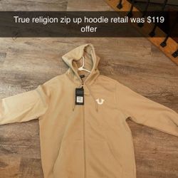 Brand New True Religion Zip Up