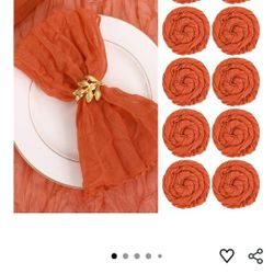 60-Pack Gauze Cheesecloth Napkins - Soft Cotton, Rustic Decorative for Weddings & Everyday Use, 20 x 20 Inch (Burnt Orange)
