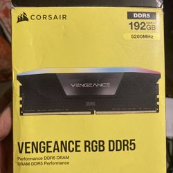 VENGEANCE Corsair RGB DDR5 Memory Chips (2 Sticks equaling 192MB total combined memory)
