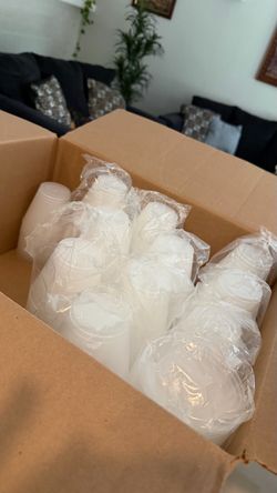 Frosted plastic cups